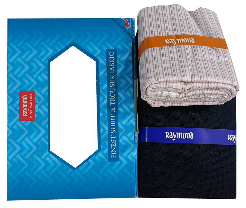 Raymond Cotton Blend Self Design Shirt & Trouser Fabric