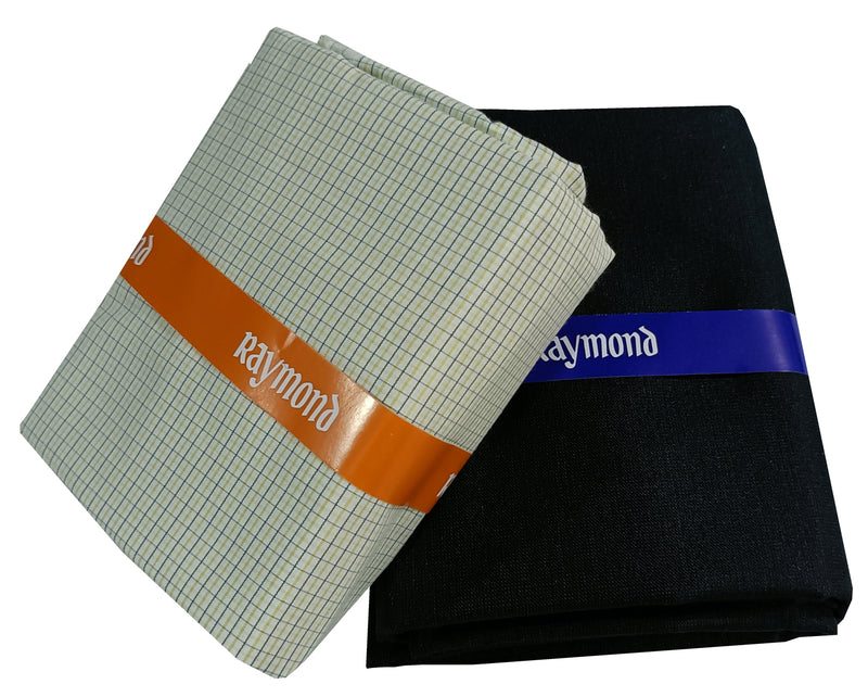 Raymond Cotton Blend Self Design Shirt & Trouser Fabric