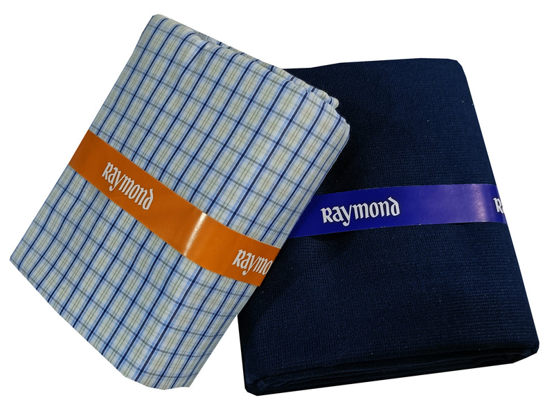 Raymond Cotton Blend Self Design Shirt & Trouser Fabric