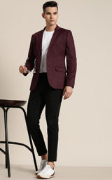 Mans Fab PolyViscose Rayon Solid Blazer