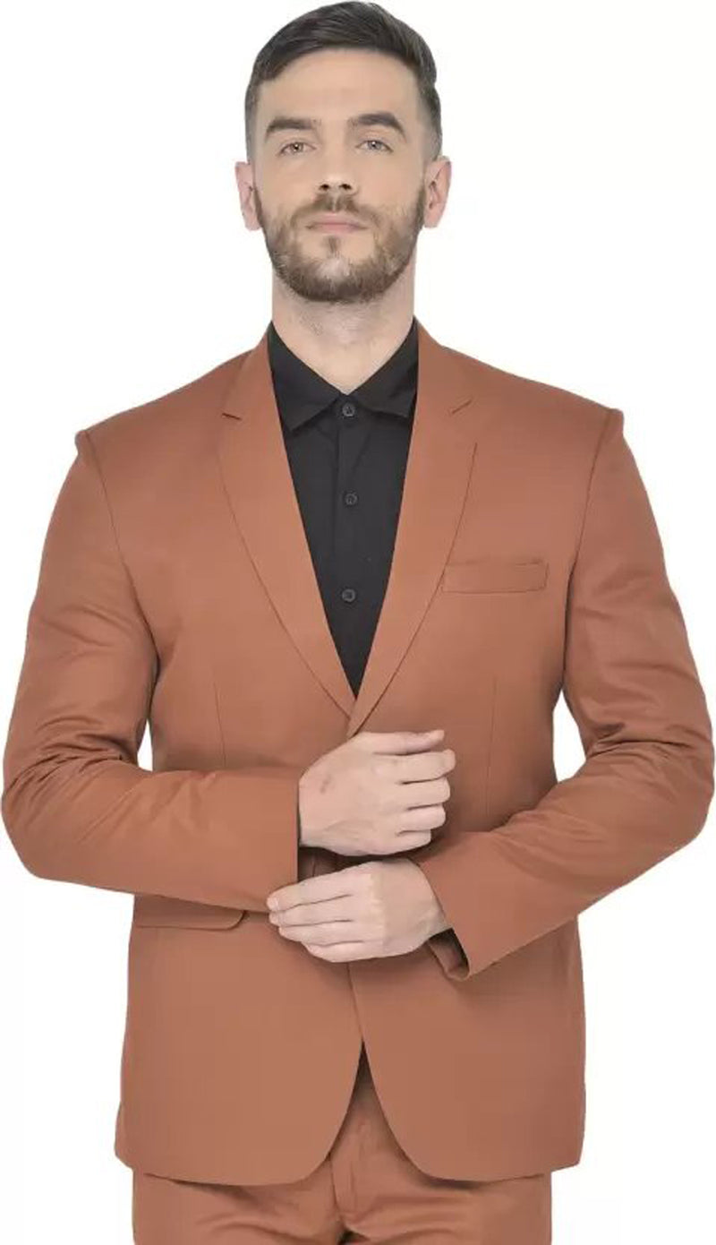 Mans Fab PolyViscose Rayon Solid Blazer