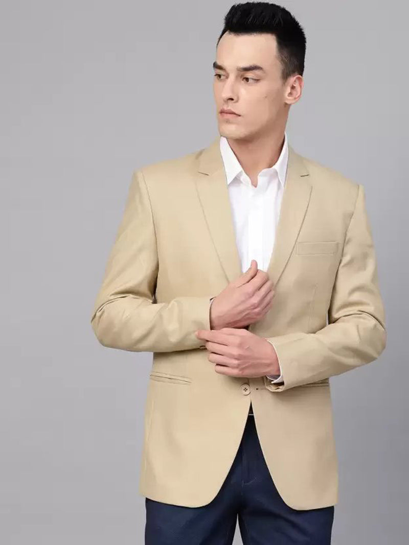 Mans Fab PolyViscose Rayon Solid Blazer