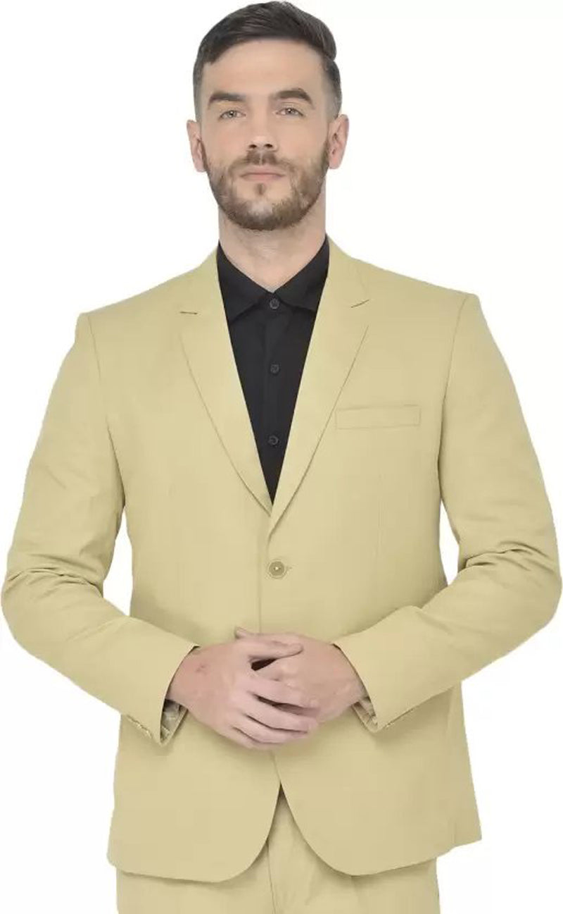 Mans Fab PolyViscose Rayon Solid Blazer