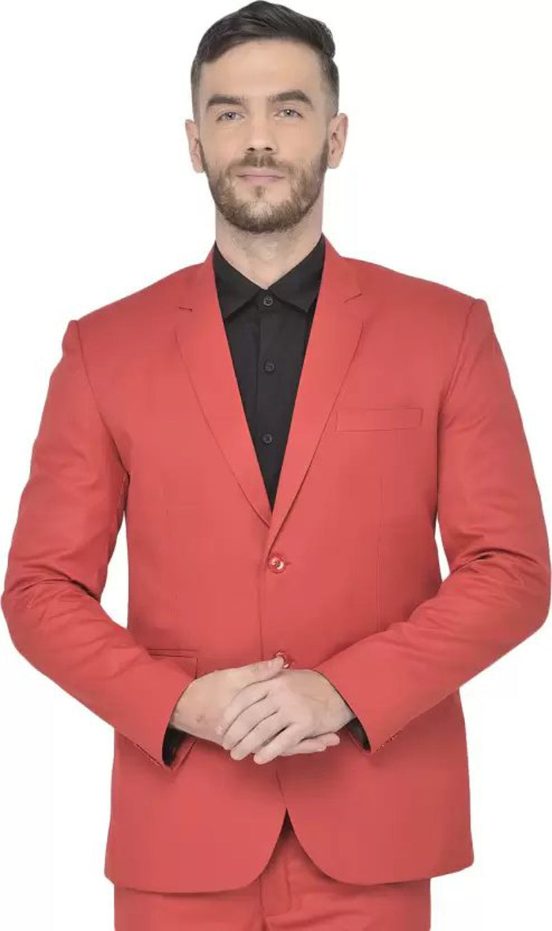 Mans Fab PolyViscose Rayon Solid Blazer