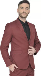 Mans Fab PolyViscose Rayon Solid Blazer