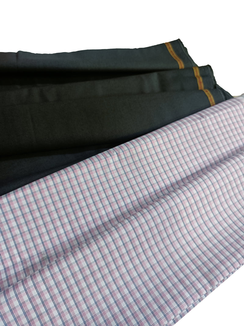 Raymond Pure Cotton Checkered Shirt & Trouser Fabric