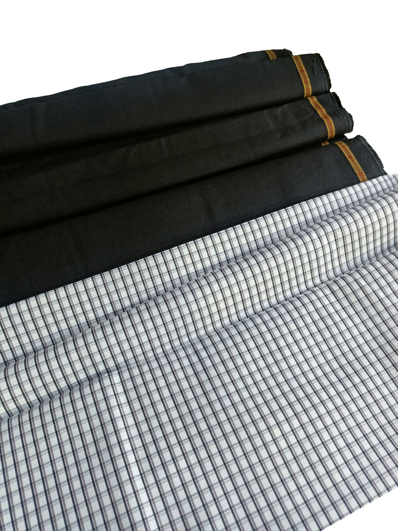 Raymond Pure Cotton Checkered Shirt & Trouser Fabric