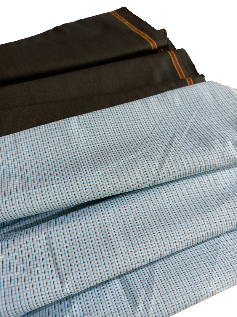 Raymond Pure Cotton Checkered Shirt & Trouser Fabric