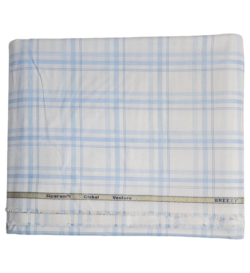 Siyaram Cotton Checks Printed Shirt Fabric (Unstitched)