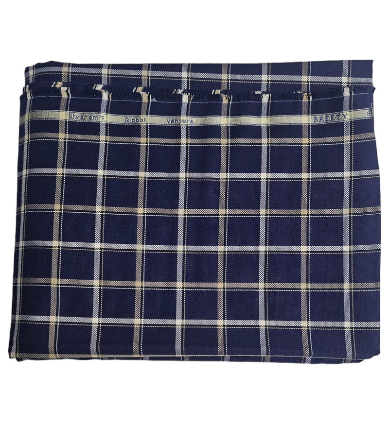 Siyaram Cotton Checks Printed Shirt Fabric (Unstitched)