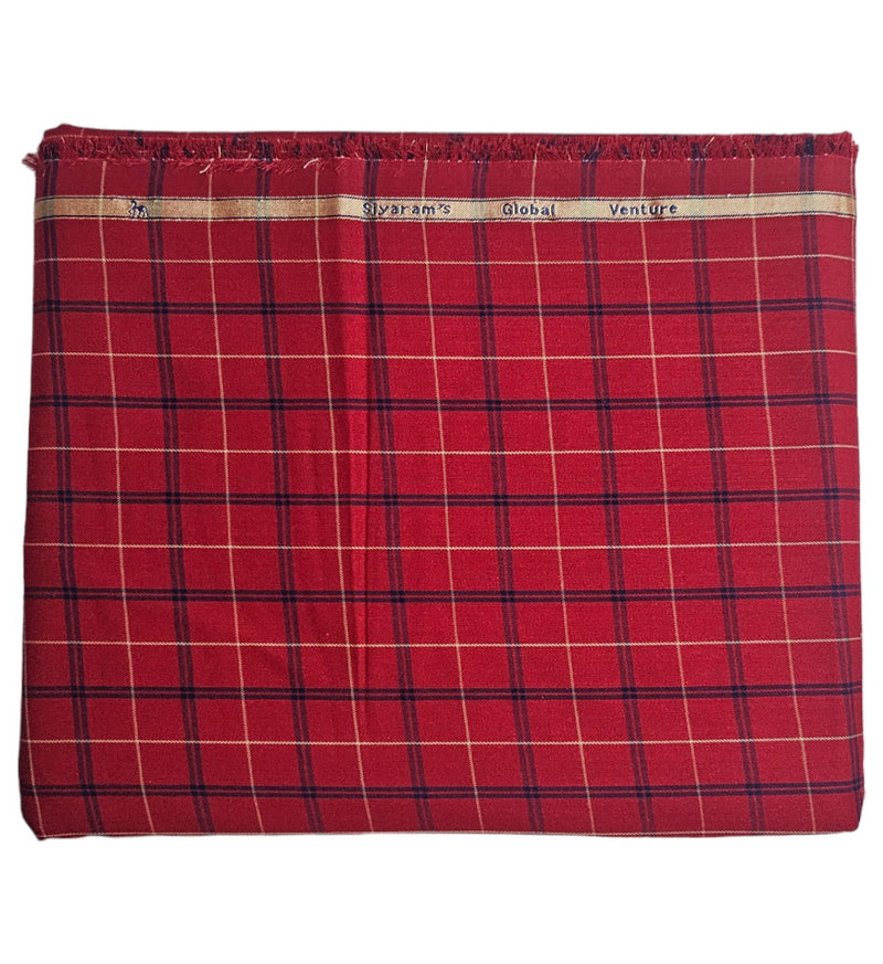 Siyaram Cotton Checks Printed Shirt Fabric (Unstitched)