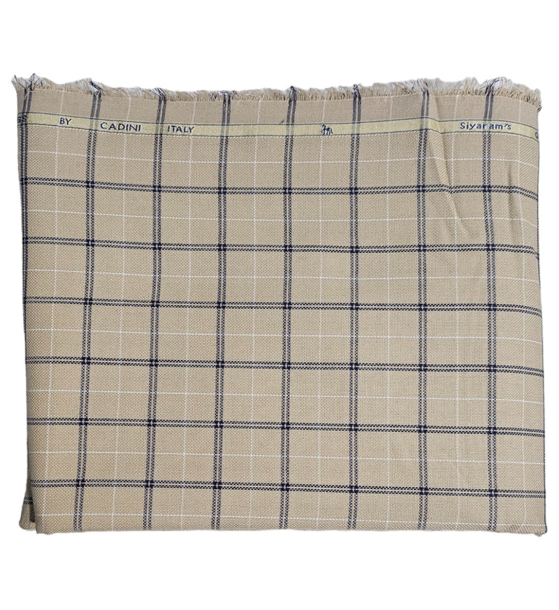 Siyaram Cotton Checks Printed Shirt Fabric (Unstitched)