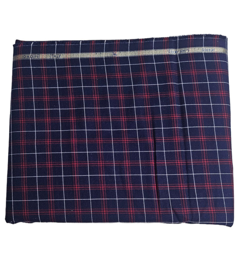 Siyaram Cotton Checks Printed Shirt Fabric (Unstitched)