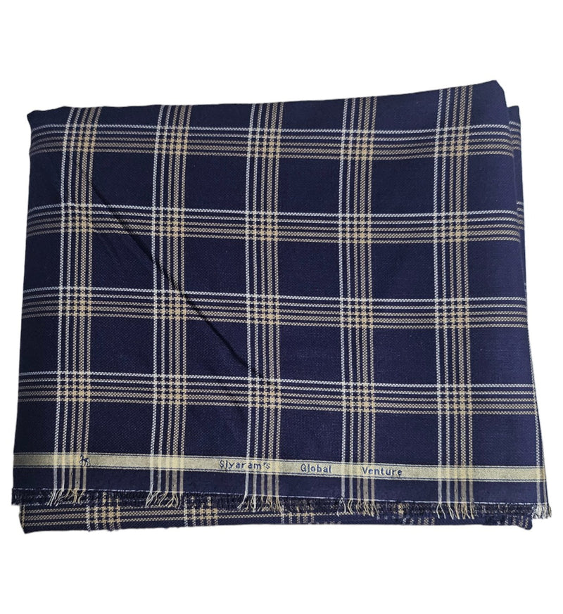 Siyaram Cotton Checks Printed Shirt Fabric (Unstitched)