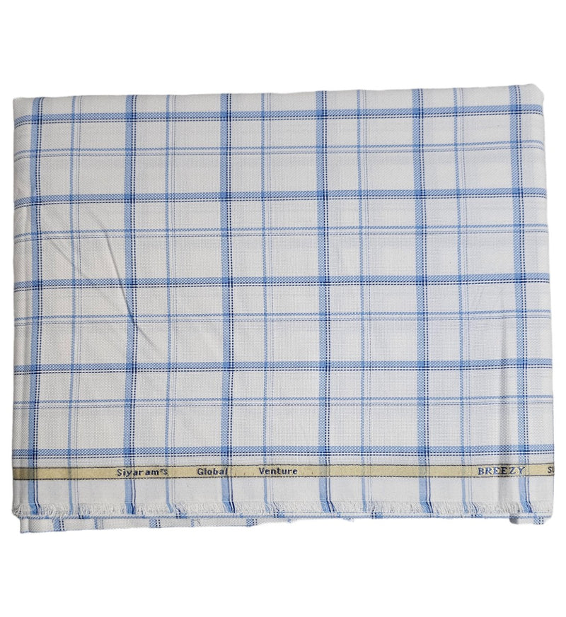 Siyaram Cotton Checks Printed Shirt Fabric (Unstitched)