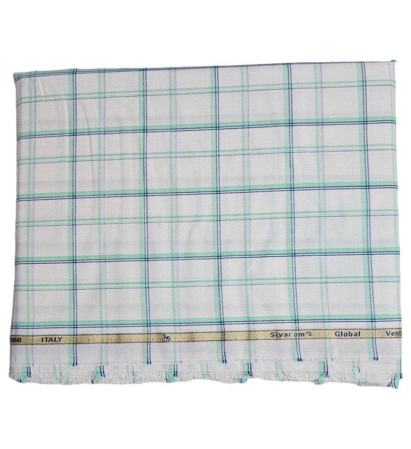 Siyaram Cotton Checks Printed Shirt Fabric (Unstitched)