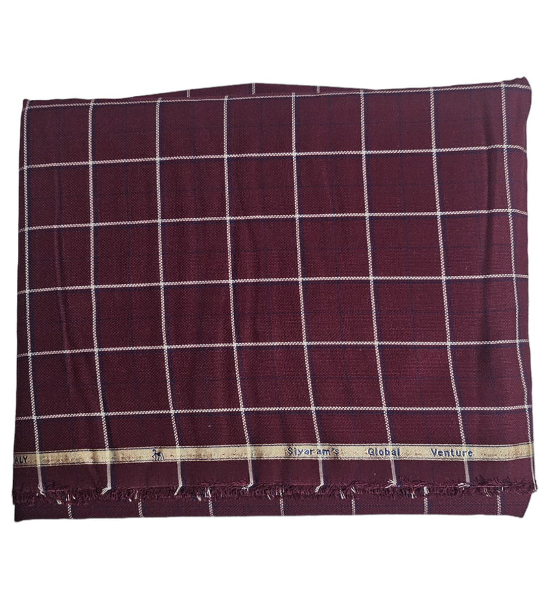 Siyaram Cotton Checks Printed Shirt Fabric (Unstitched)