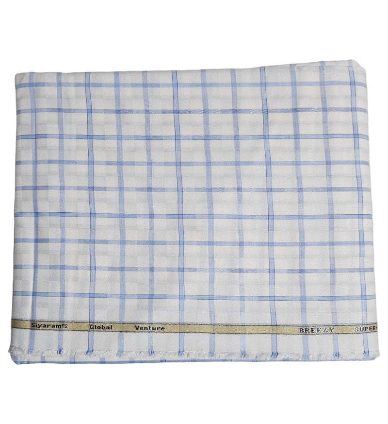 Siyaram Cotton Checks Printed Shirt Fabric (Unstitched)