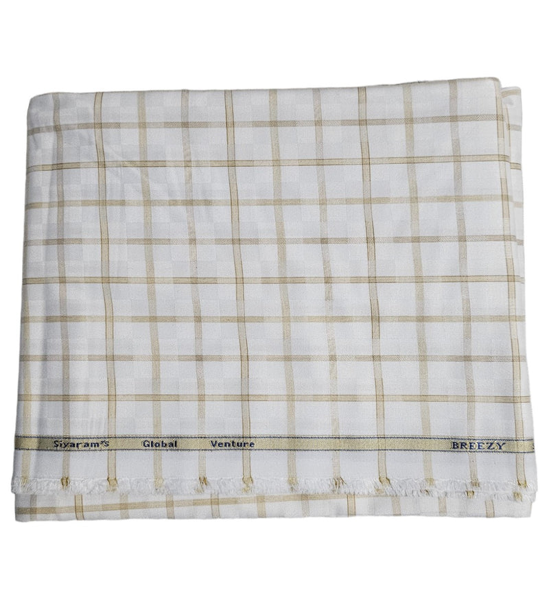 Siyaram Cotton Checks Printed Shirt Fabric (Unstitched)