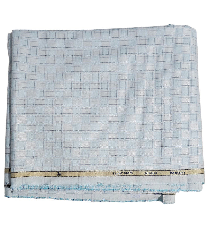 Siyaram Cotton Checks Printed Shirt Fabric (Unstitched)