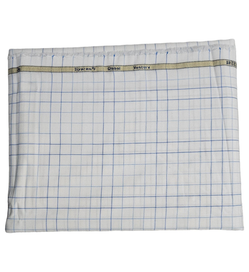 Siyaram Cotton Checks Printed Shirt Fabric (Unstitched)