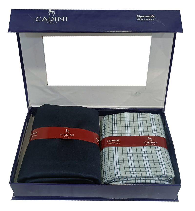 Siyaram Cadini Cotton Checks Shirt & Trouser Fabric (Unstitched)