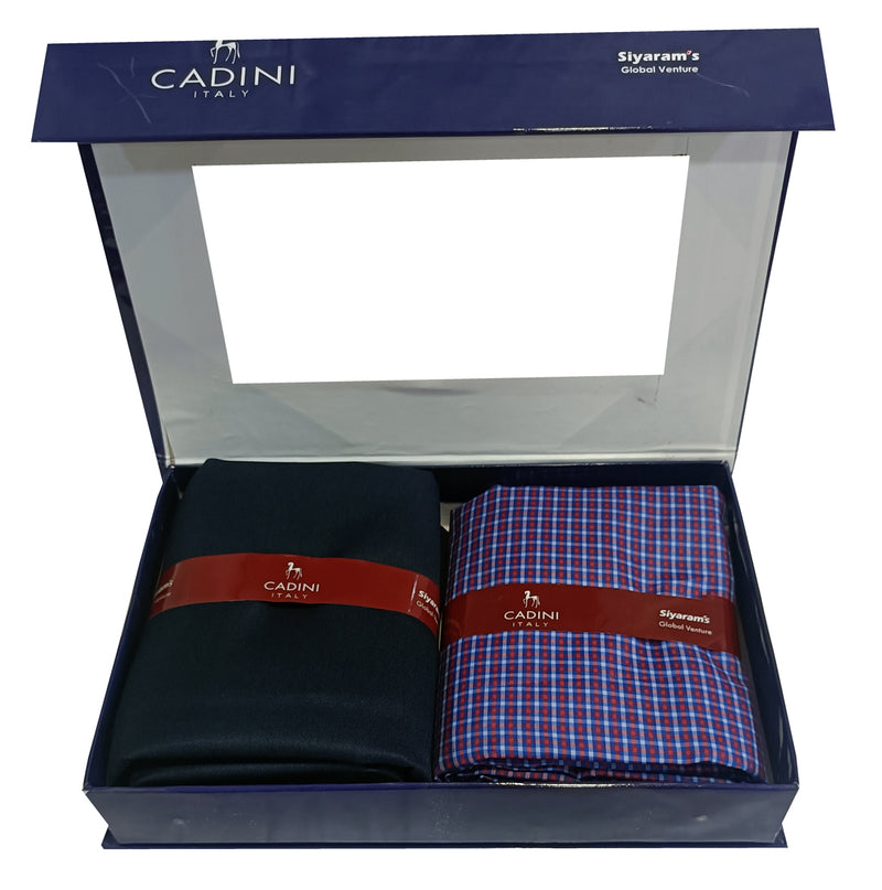 Siyaram Cadini Cotton Checks Shirt & Trouser Fabric (Unstitched)