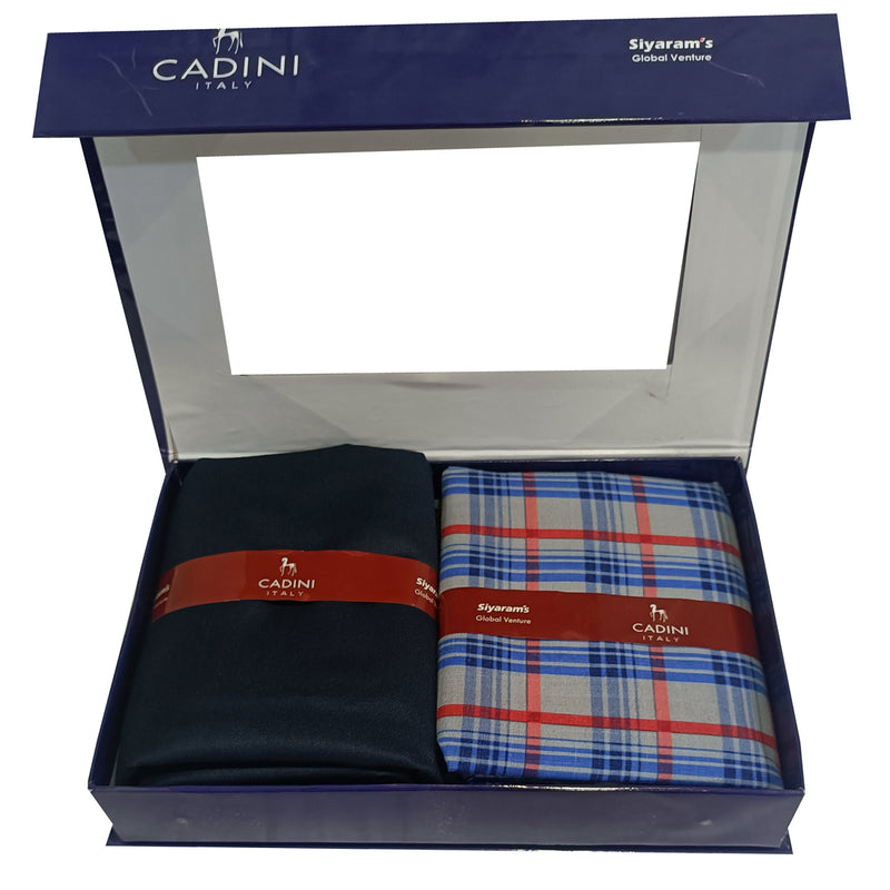 Siyaram Cadini Cotton Checks Shirt & Trouser Fabric (Unstitched)