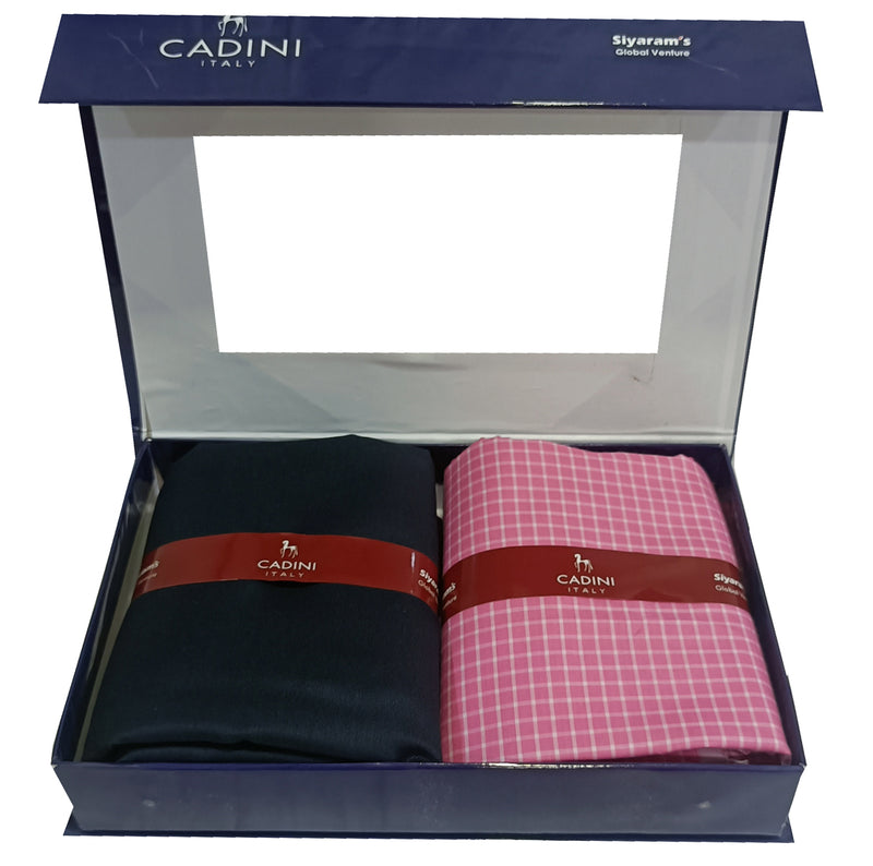 Siyaram Cadini Cotton Checks Shirt & Trouser Fabric (Unstitched)