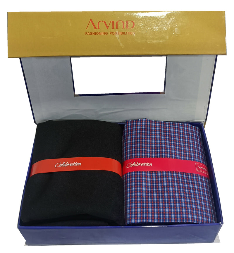 Latest Arvind Checkered Shirt & Trouser Fabric