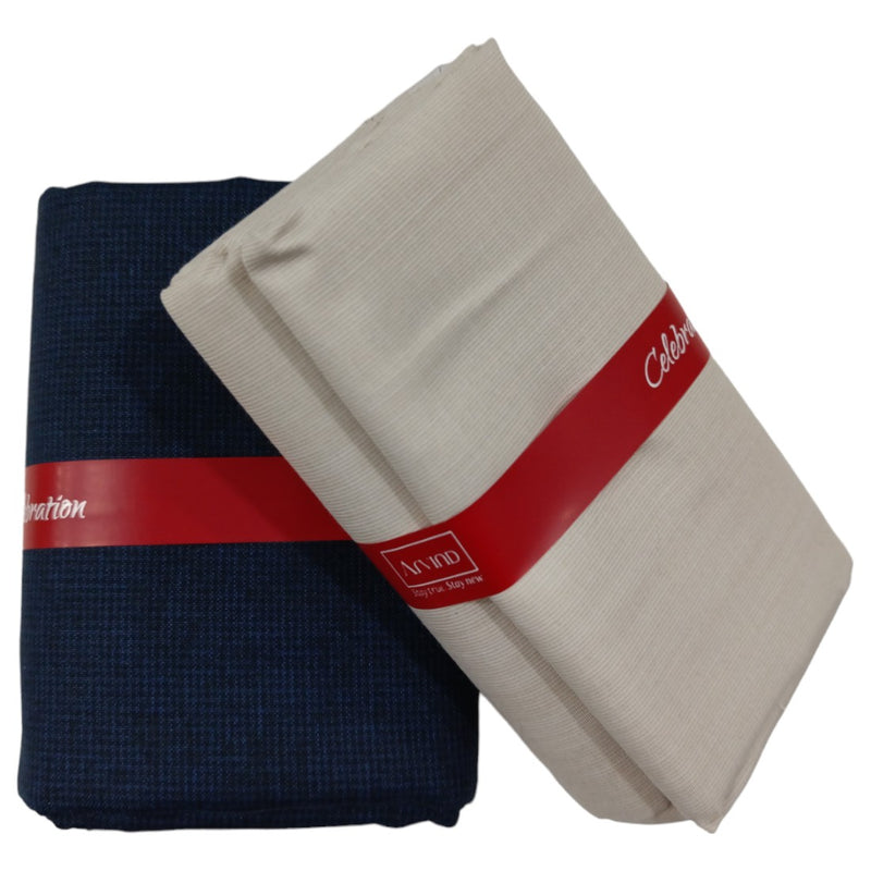 Arvind Unstitched Cotton Blend Shirt & Trouser Fabric