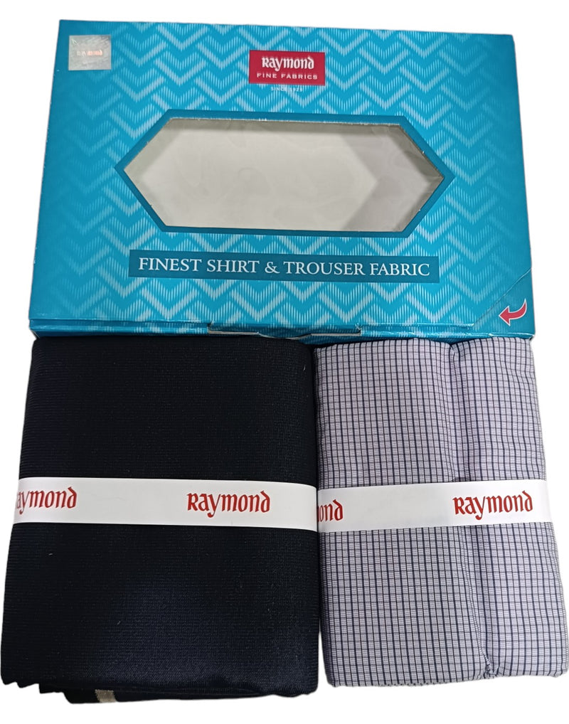 Raymond Unstitched Cotton  Checkered Shirt & Trouser Fabric