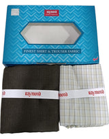 Raymond Unstitched Cotton  Checkered Shirt & Trouser Fabric