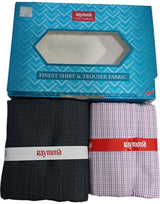 Raymond Unstitched Cotton  Checkered Shirt & Trouser Fabric