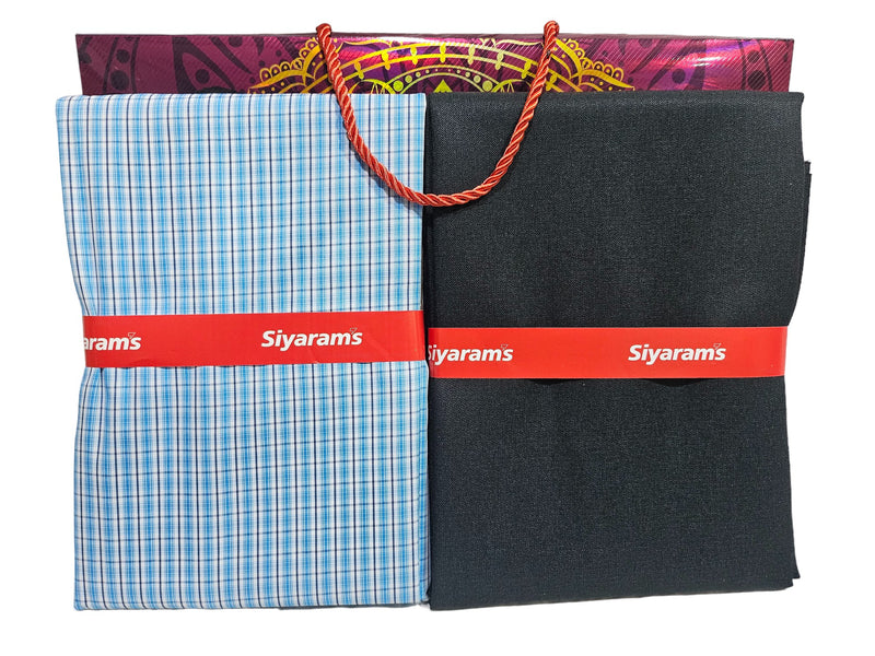 Siyaram Cotton Printed Shirt & Trouser Fabric (Unstitched)