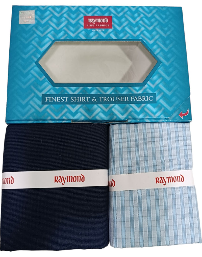 Raymond Unstitched Cotton  Checkered Shirt & Trouser Fabric