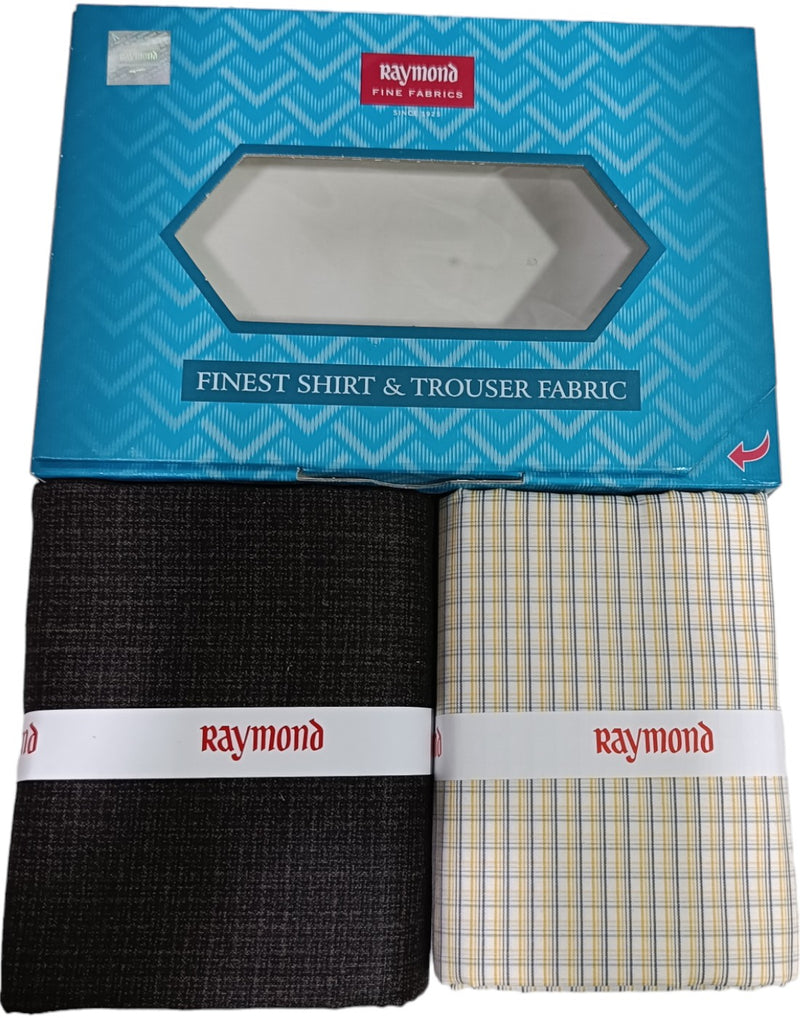 Raymond Unstitched Cotton  Checkered Shirt & Trouser Fabric