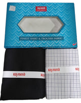 Raymond Unstitched Cotton  Checkered Shirt & Trouser Fabric