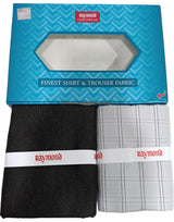 Raymond Unstitched Cotton  Checkered Shirt & Trouser Fabric