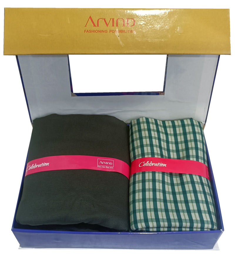 Latest Arvind Checkered Shirt & Trouser Fabric