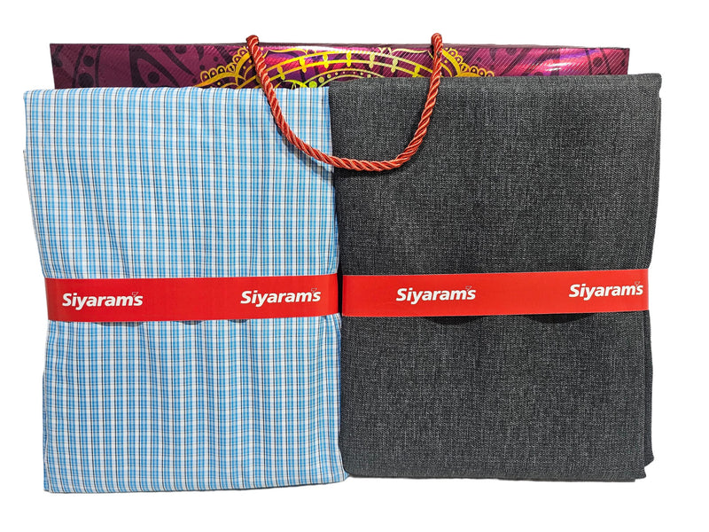 Siyaram Cotton Printed Shirt & Trouser Fabric (Unstitched)