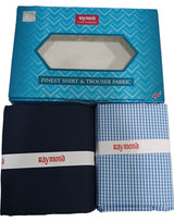 Raymond Unstitched Cotton  Checkered Shirt & Trouser Fabric