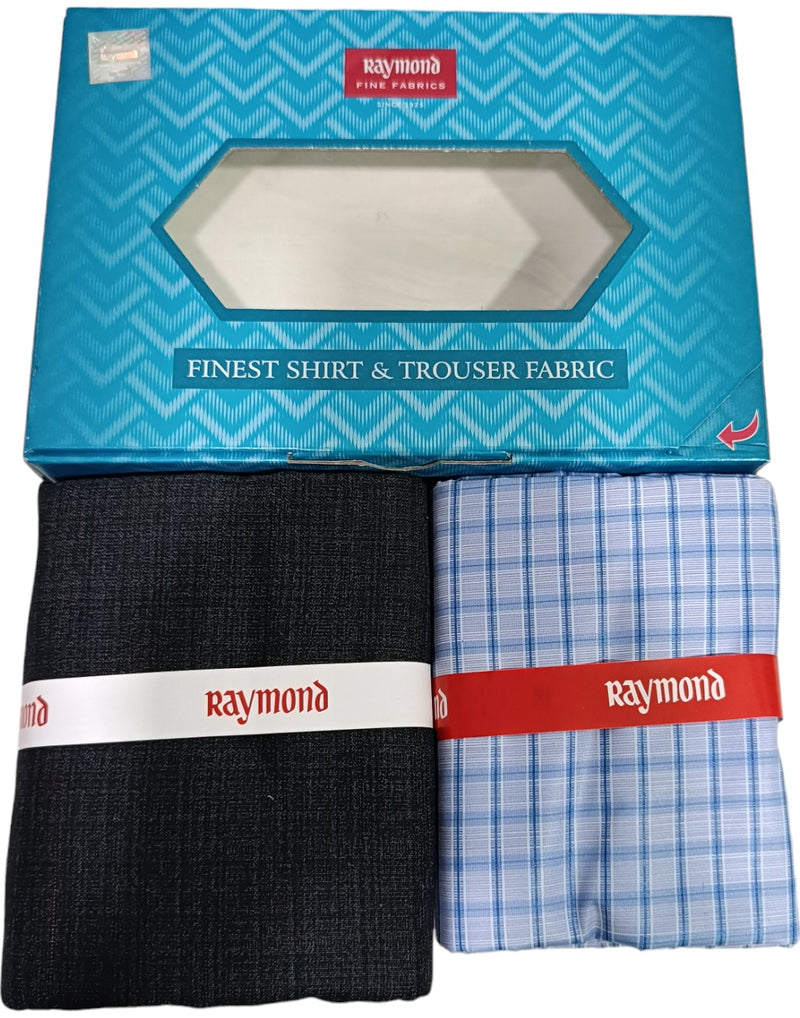 Raymond Unstitched Cotton  Checkered Shirt & Trouser Fabric