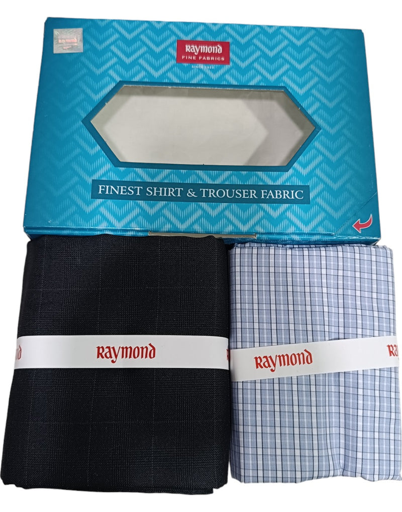 Raymond Unstitched Cotton  Checkered Shirt & Trouser Fabric