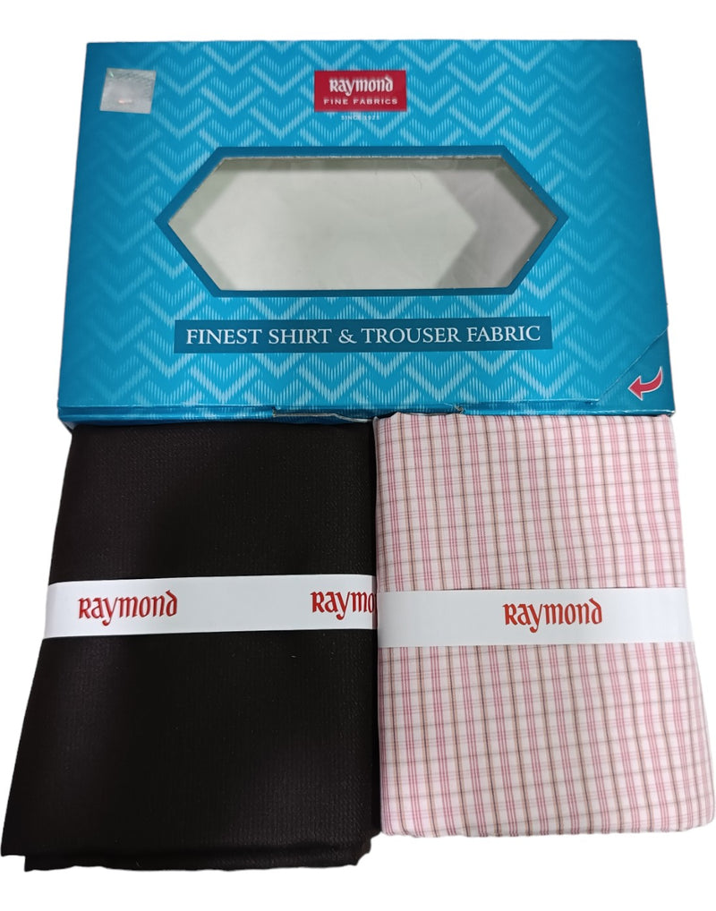 Raymond Unstitched Cotton  Checkered Shirt & Trouser Fabric