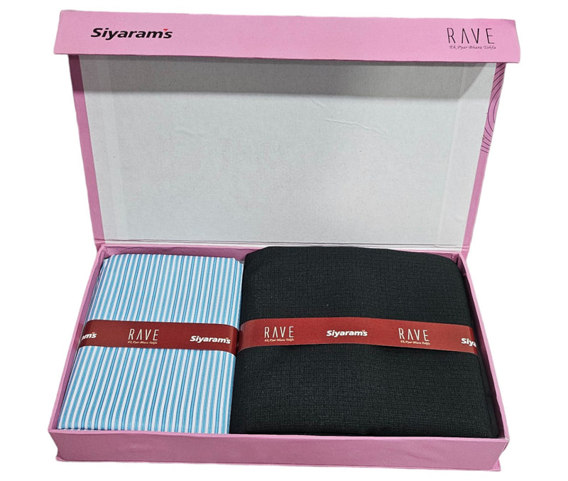 Siyaram"s Unstitched Cotton Checks Shirt & Trouser Fabric.