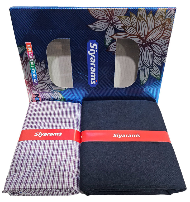 Siyaram Cotton Printed Shirt & Trouser Fabric (Unstitched)