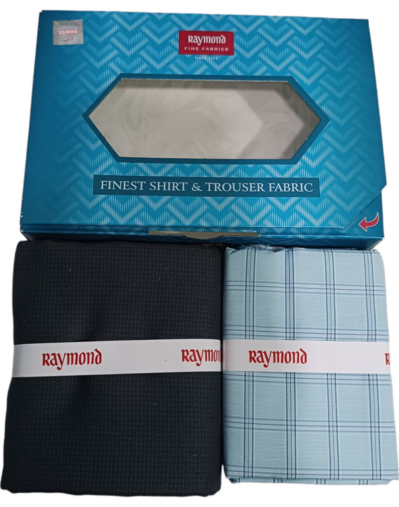 Raymond Unstitched Cotton  Checkered Shirt & Trouser Fabric