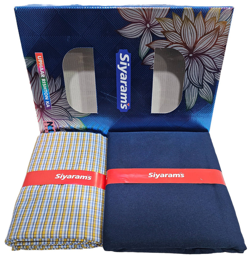 Siyaram Cotton Printed Shirt & Trouser Fabric (Unstitched)