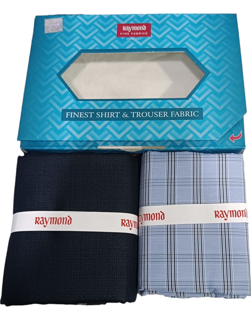 Raymond Unstitched Cotton  Checkered Shirt & Trouser Fabric